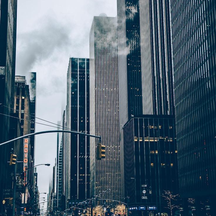 City skyline in Madrid, Spain
